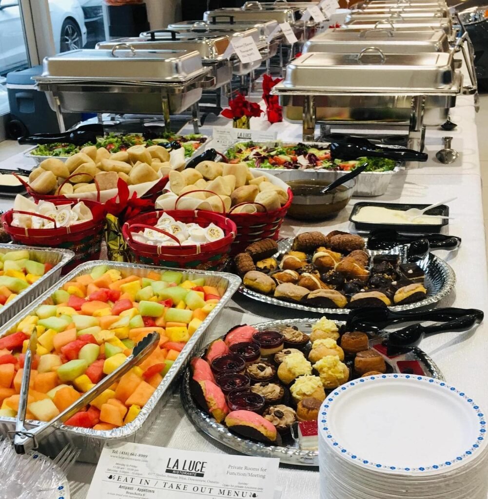 “Dessert selection from La Luce Ristorante catering”